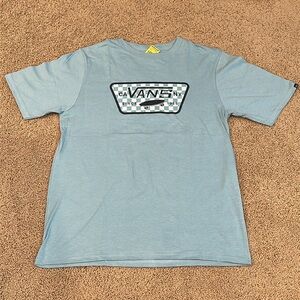 Vans Boys T-shirt with CA NY logo in front Size Large Light Blue